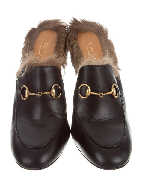 do gucci princetown mules run small|Gucci princetown mules with fur.